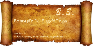Bosnyák Sugárka névjegykártya